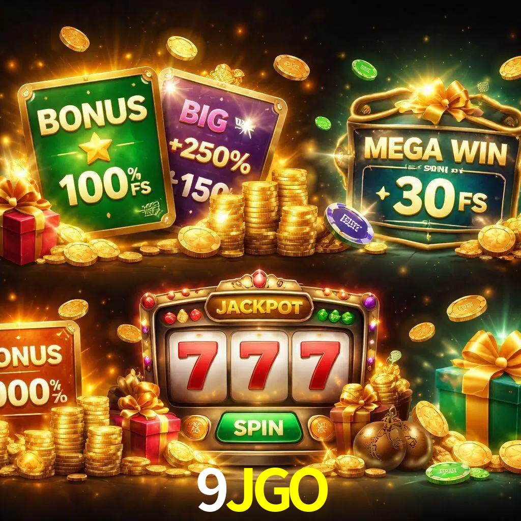 Tipos de bonos 9JGO incluyendo recompensas de bienvenida y promociones continuas